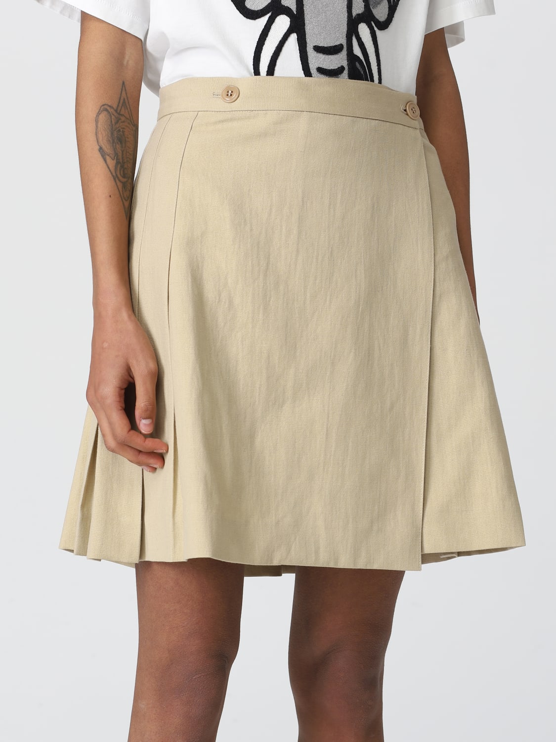 KENZO SKIRT: Skirt woman Kenzo, Beige - Img 5