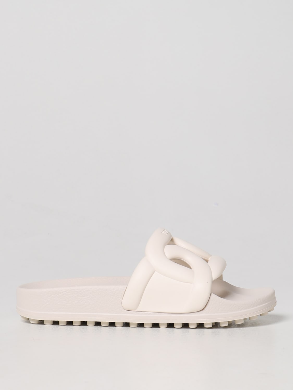 TOD'S SANDALI BASSI: Sliders Tod's in gomma, Bianco - Img 1