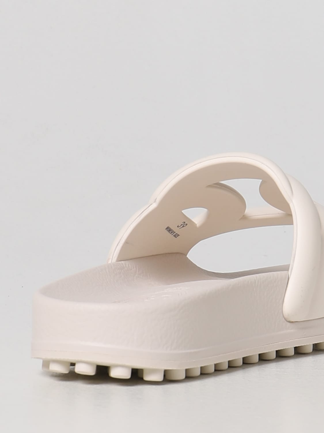 TOD'S SANDALI BASSI: Sliders Tod's in gomma, Bianco - Img 3