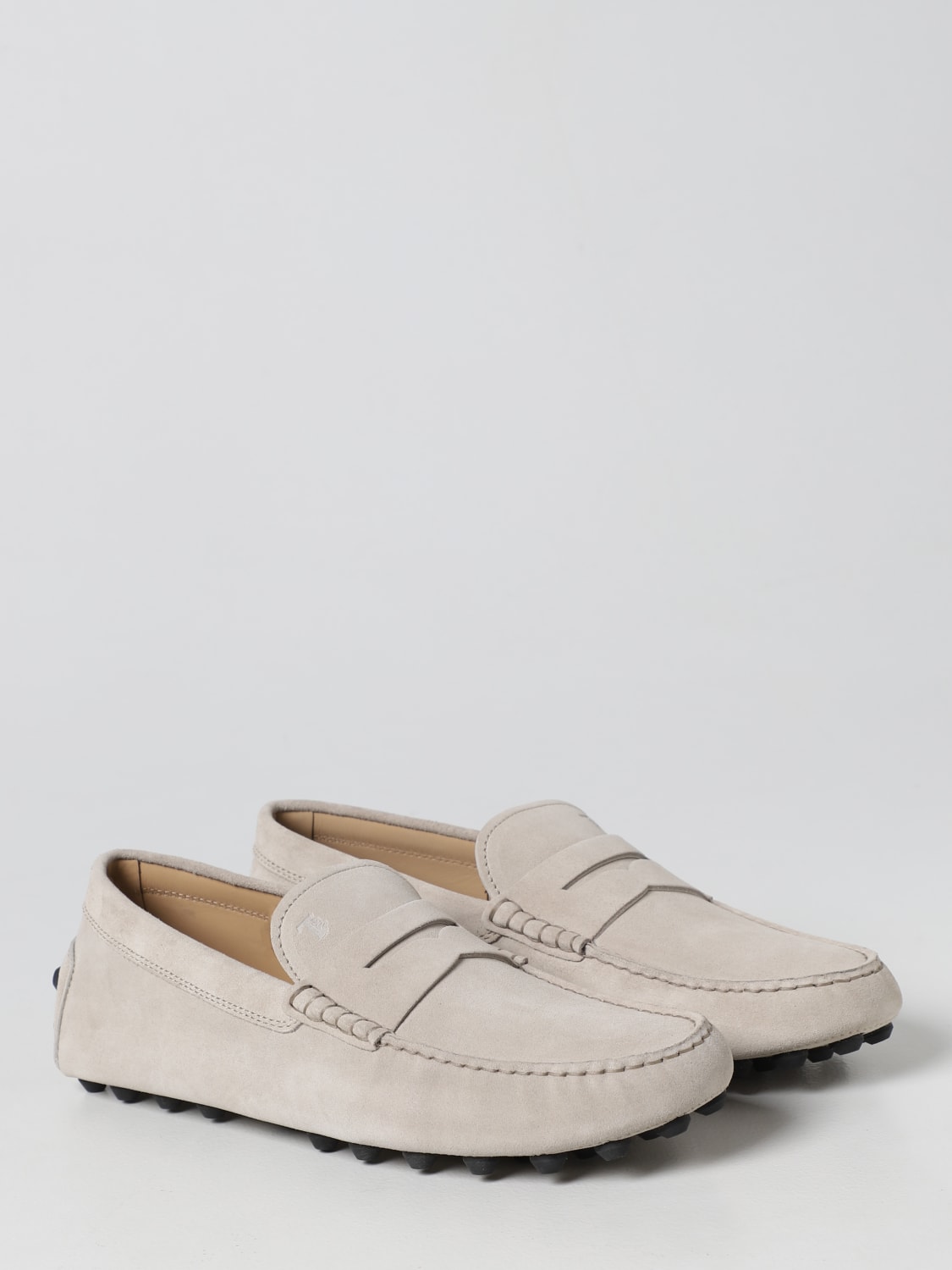 TOD'S MOCASSINI: Mocassino Tod's in suede, Ghiaccio - Img 2