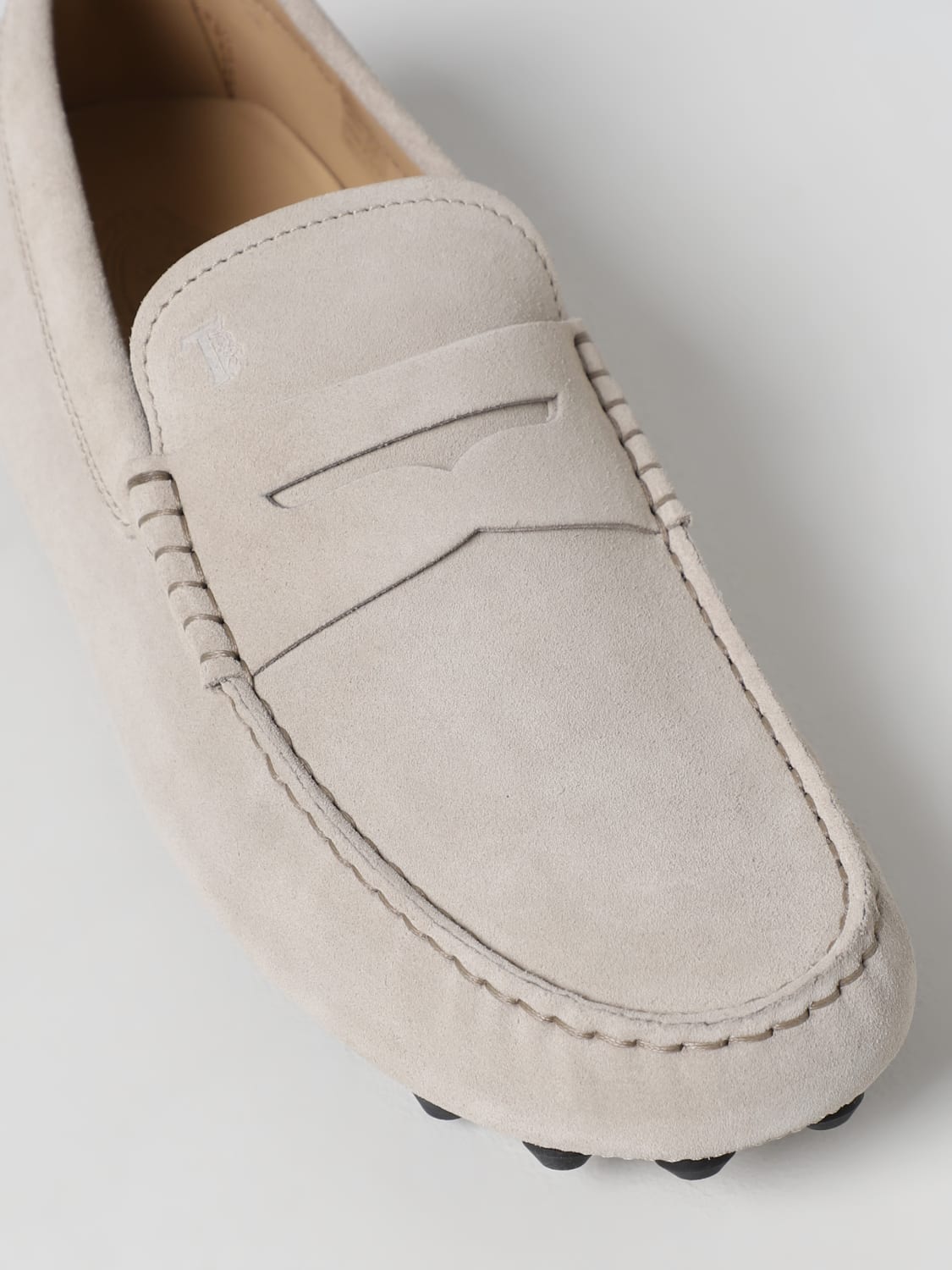 TOD'S MOCASSINI: Mocassino Tod's in suede, Ghiaccio - Img 4