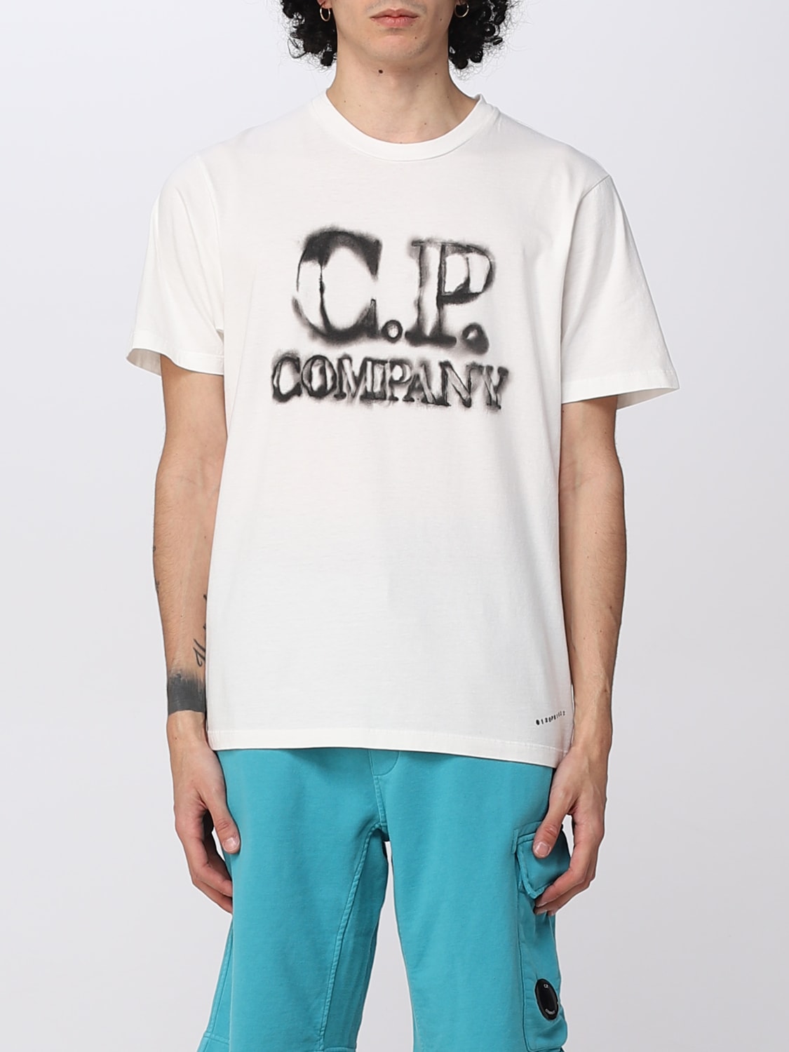 C.P. COMPANY T-SHIRT: T-shirt homme C.P. Company, Blanc - Img 1