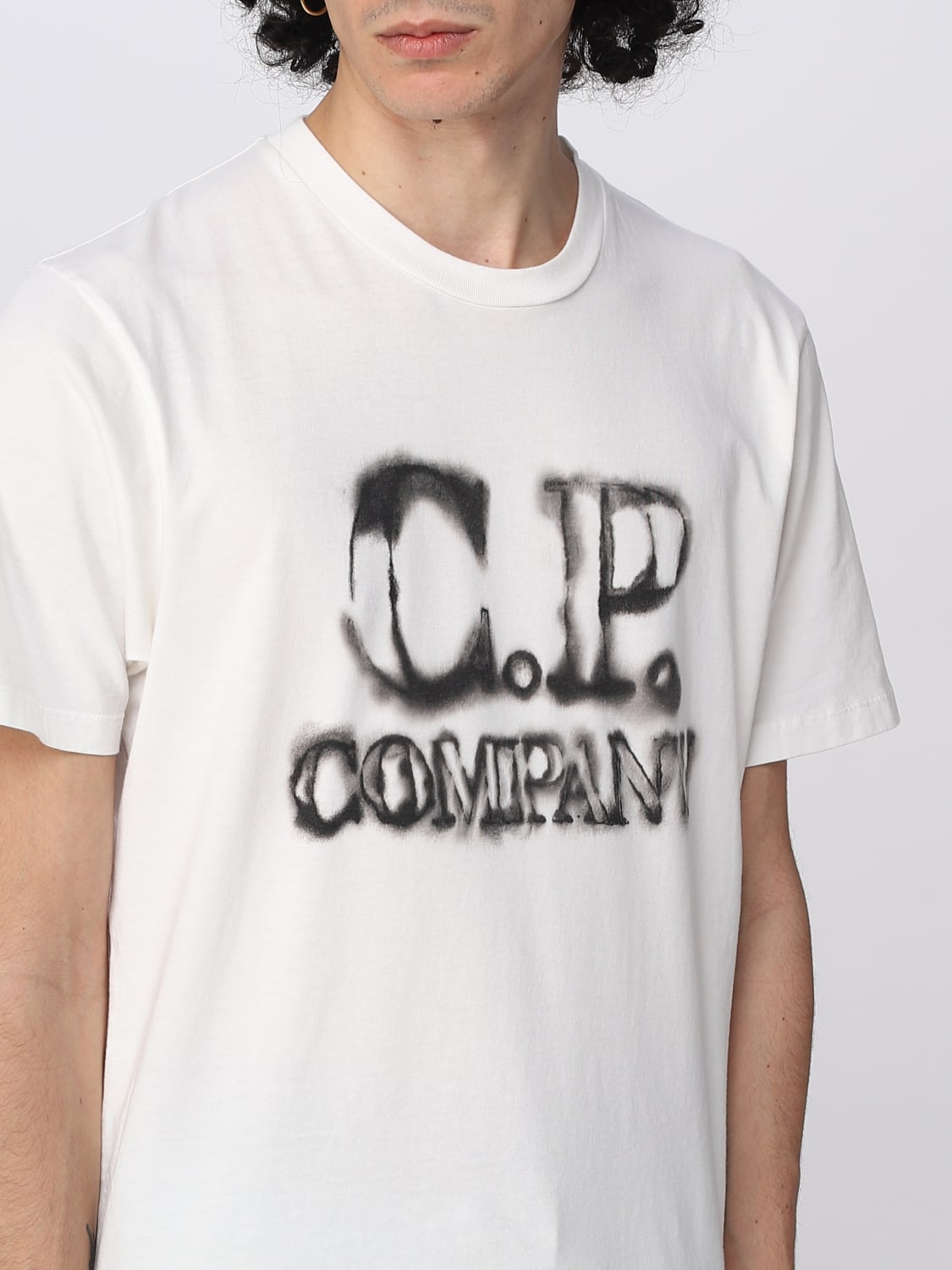 C.P. COMPANY T-SHIRT: T-shirt homme C.P. Company, Blanc - Img 4