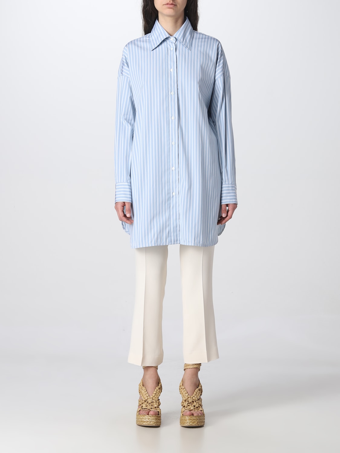 ETRO SHIRT: Etro striped shirt in cotton, Blue - Img 1