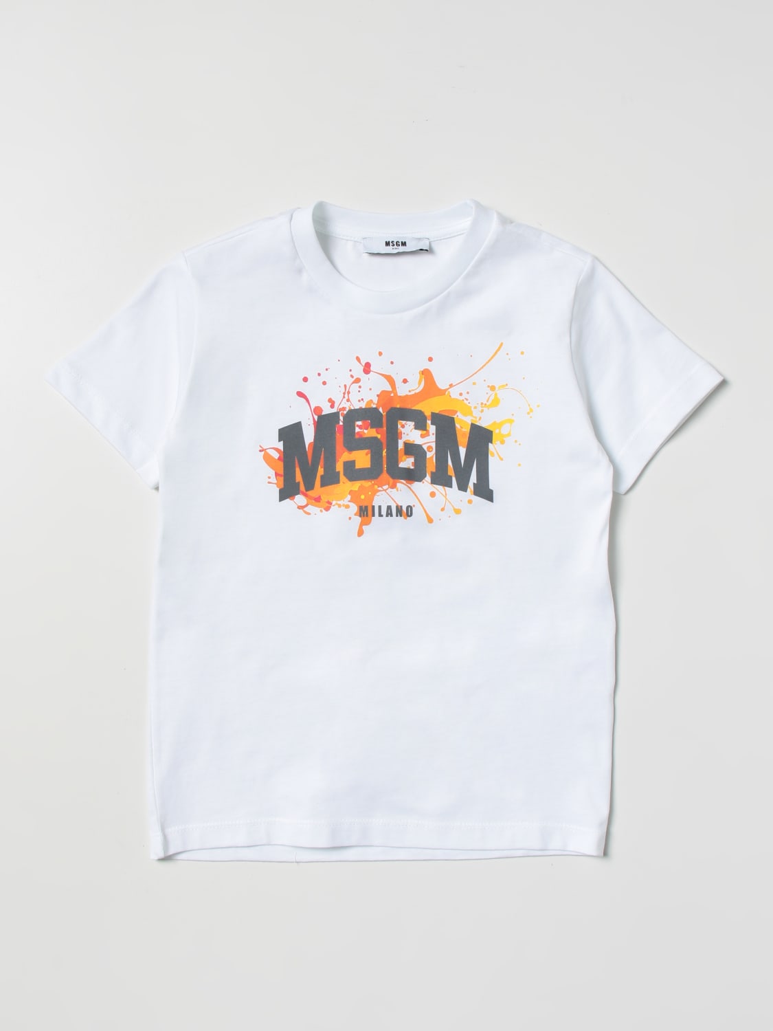 MSGM KIDS T-SHIRT: T-shirt kinder MSGM Kids, Weiß - Img 1