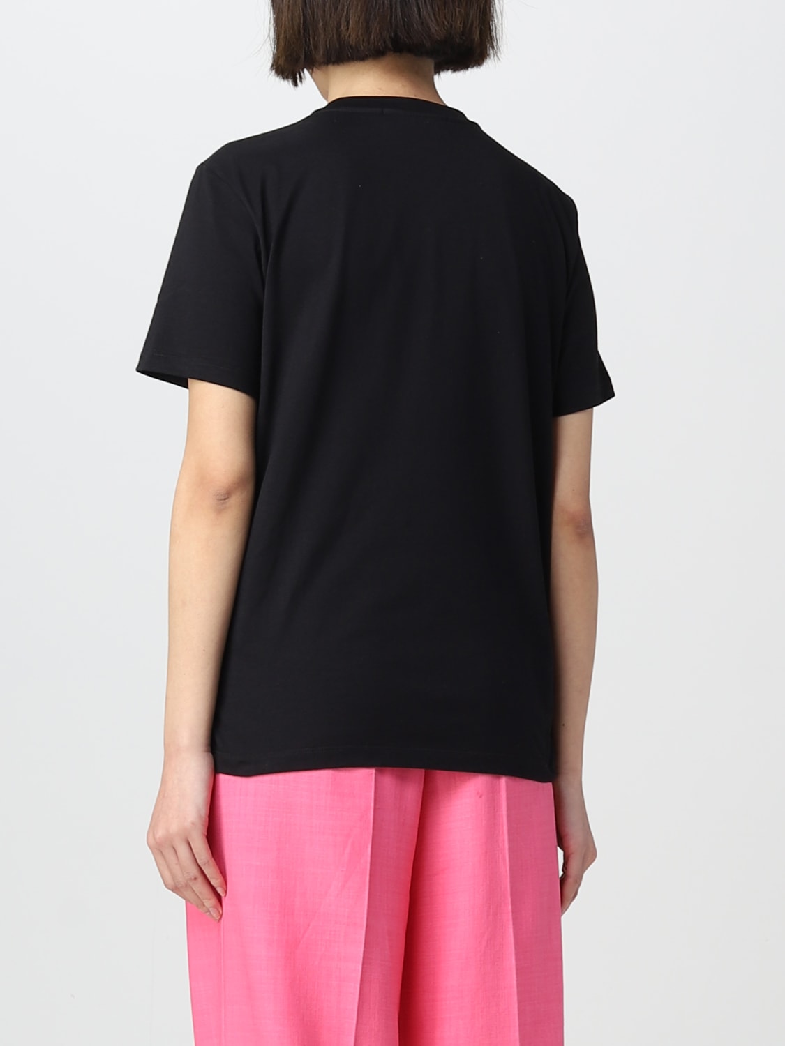 MSGM T-SHIRT: MSGM Club Paradiso cotton t-shirt, Black - Img 3