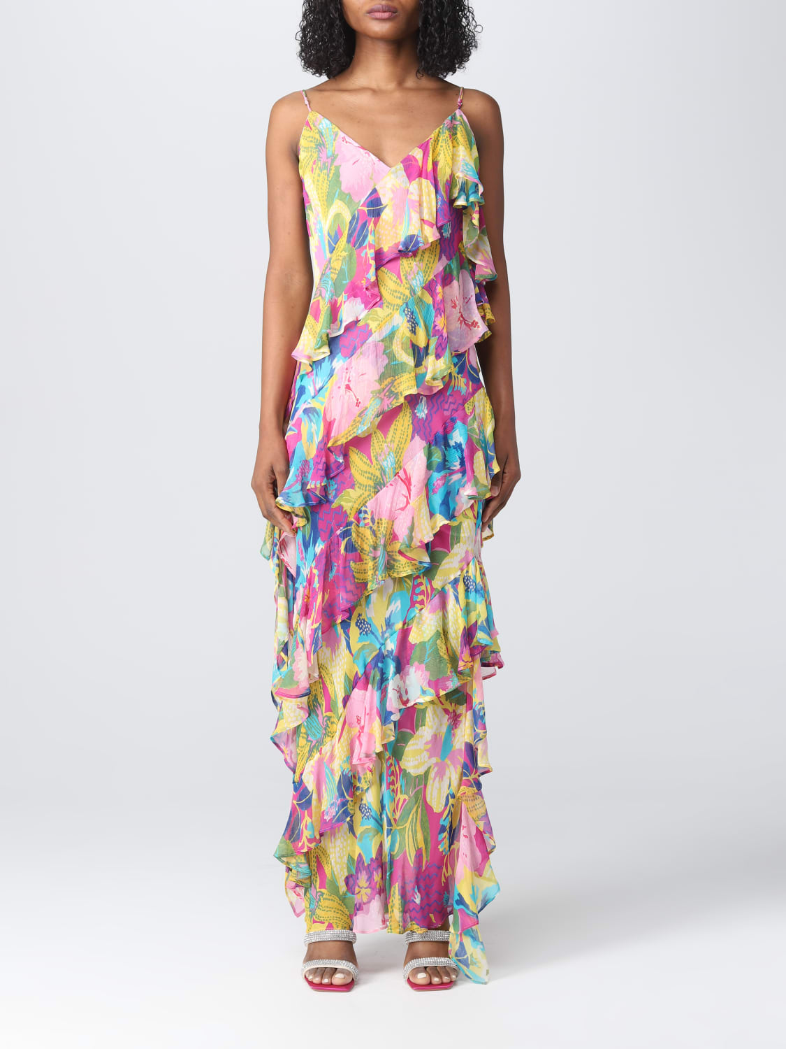 MSGM DRESS: MSGM dress in viscose, Multicolor - Img 1