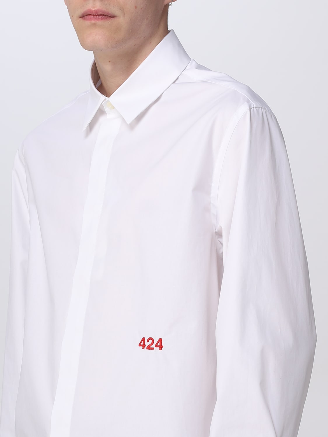 424 SHIRT: Shirt men 424, White - Img 4