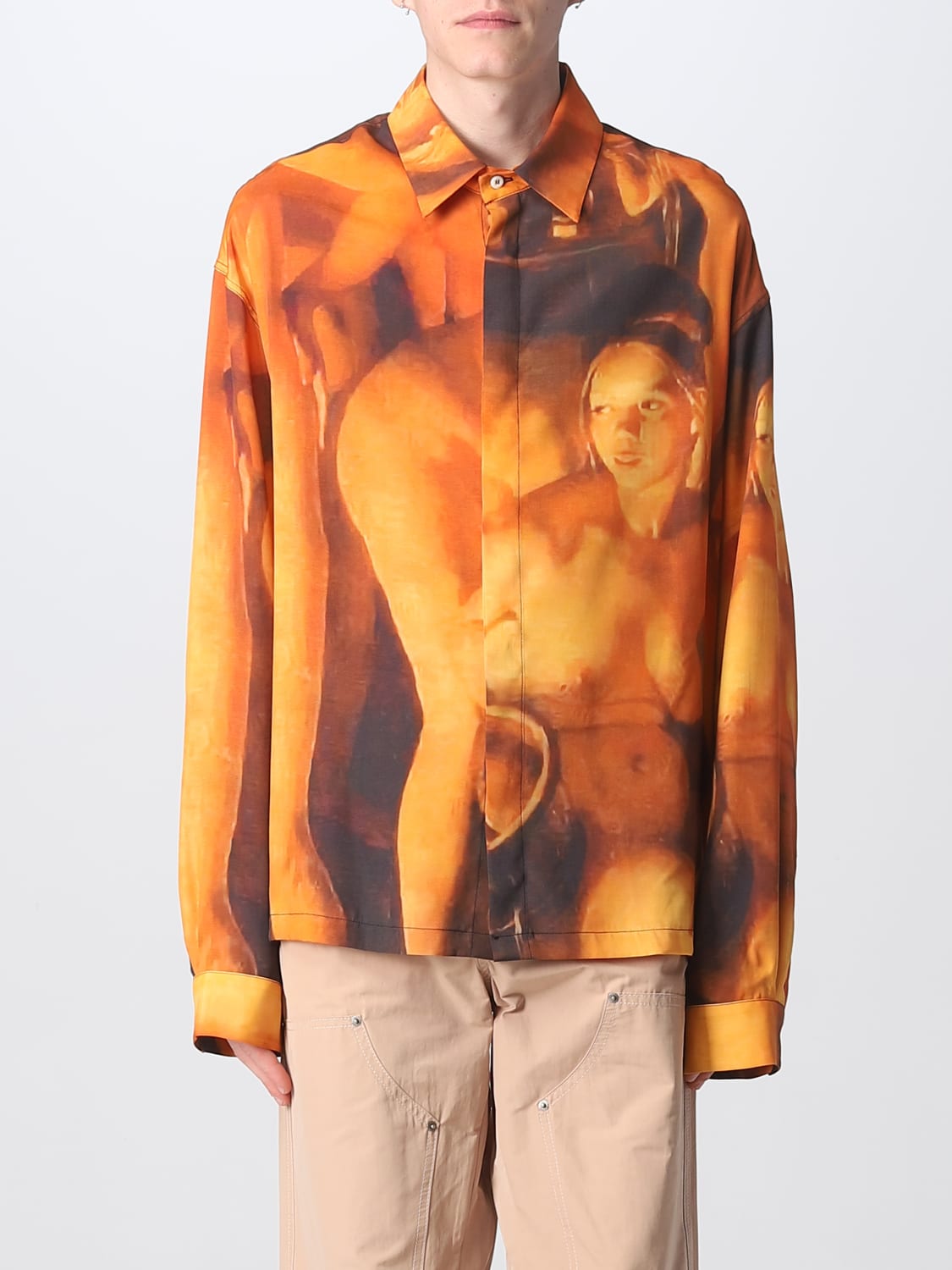 424 SHIRT: Shirt men 424, Orange - Img 1