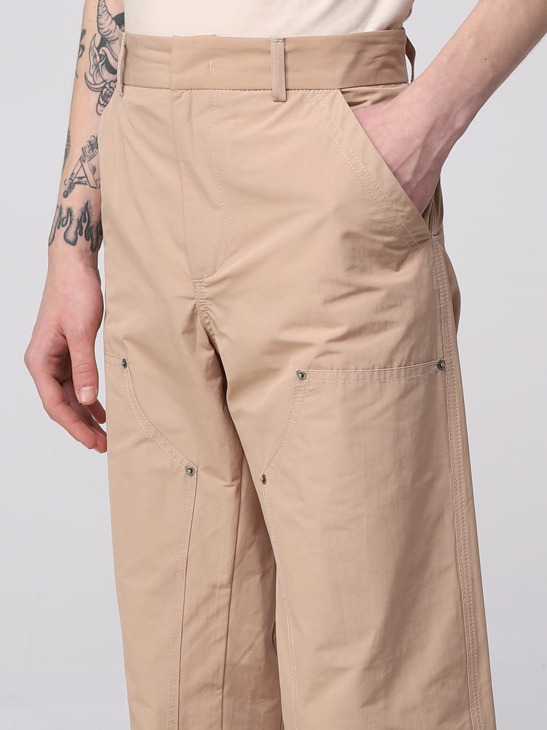 424 PANTS: Pants men 424, Beige - Img 3