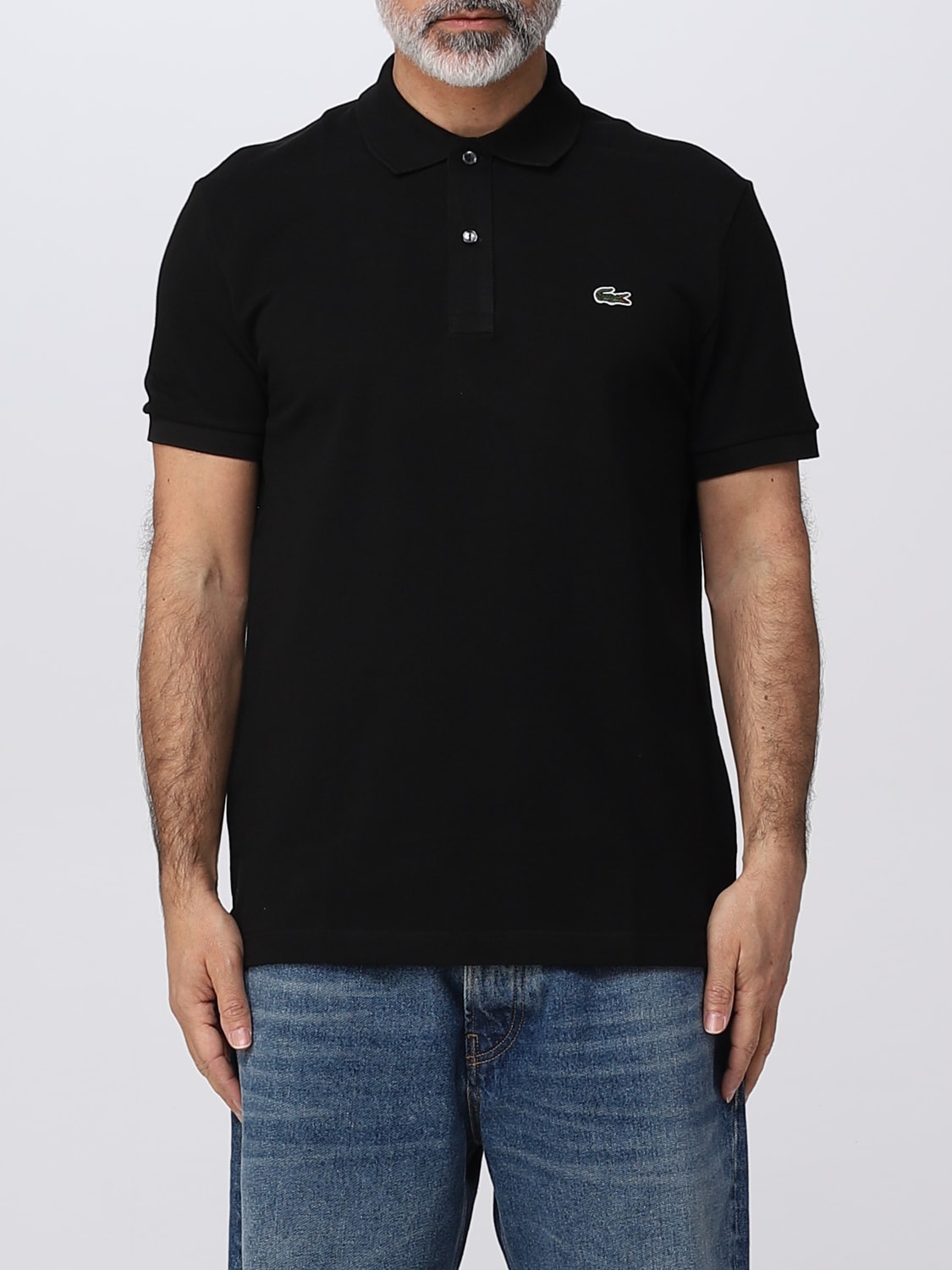 Lacoste Outlet Polo shirt men Black Lacoste polo shirt PH4012 online at GIGLIO.COM