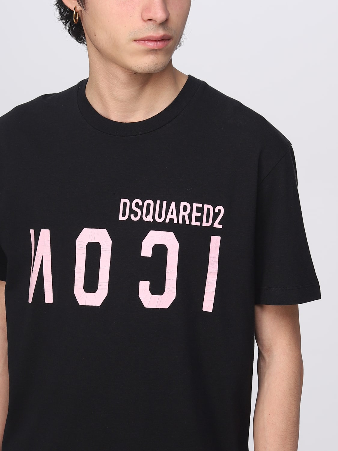 DSQUARED2 CAMISETA: Camiseta hombre Dsquared2, Negro - Img 4