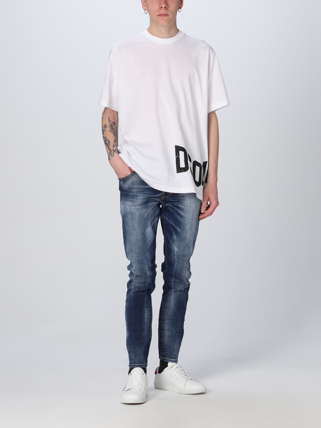 DSQUARED2 T-SHIRT: Dsquared2 cotton T-shirt, White - Img 2