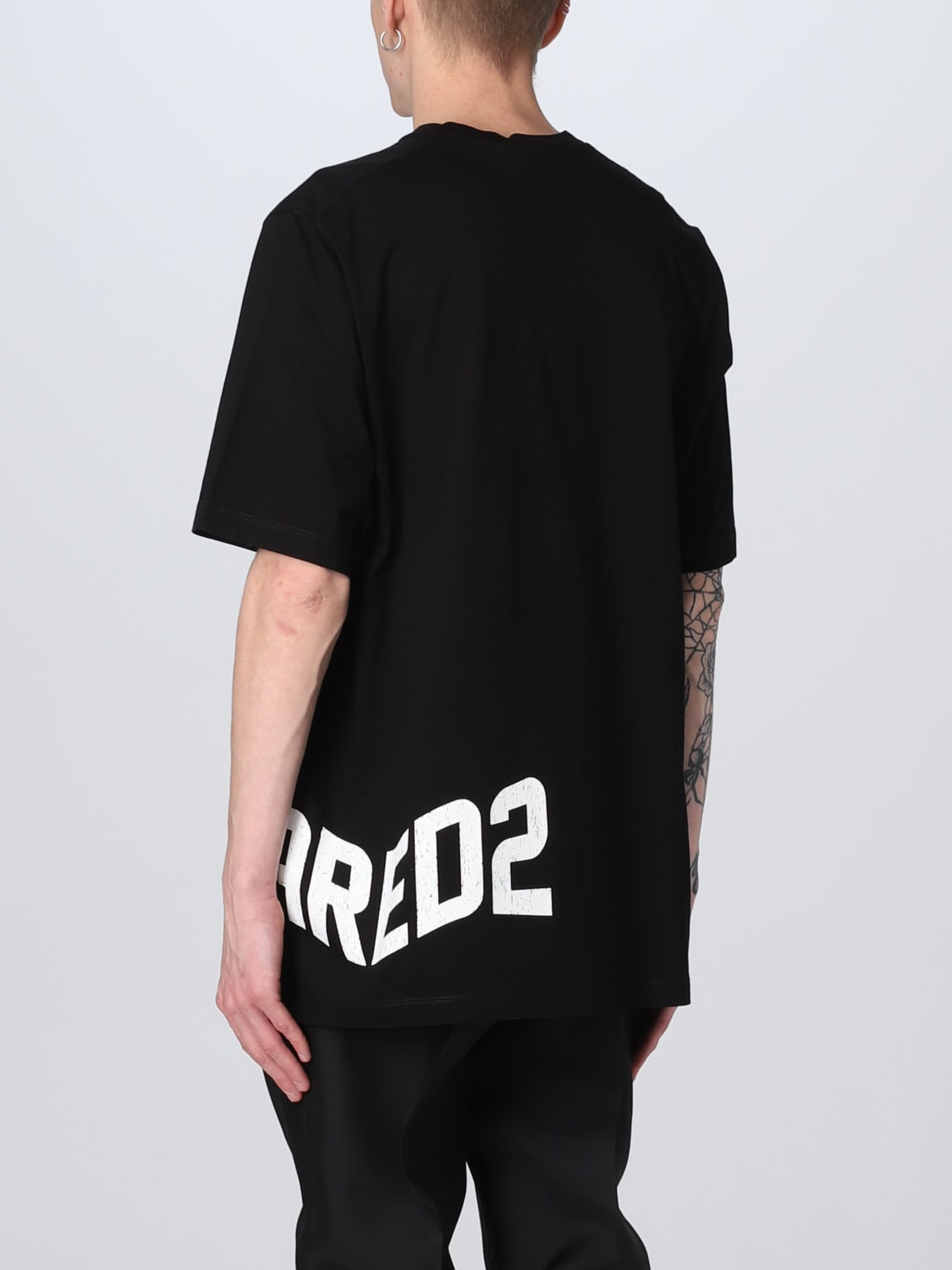 DSQUARED2 T-SHIRT: Dsquared2 cotton T-shirt, Black - Img 2