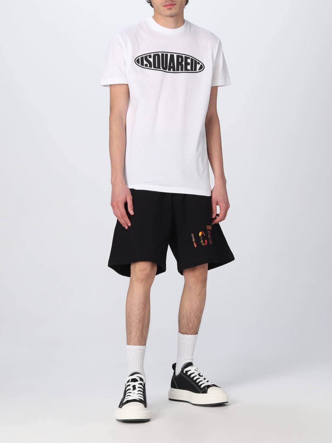 DSQUARED2 T-SHIRT: Dsquared2 T-shirt with logo print, White - Img 2