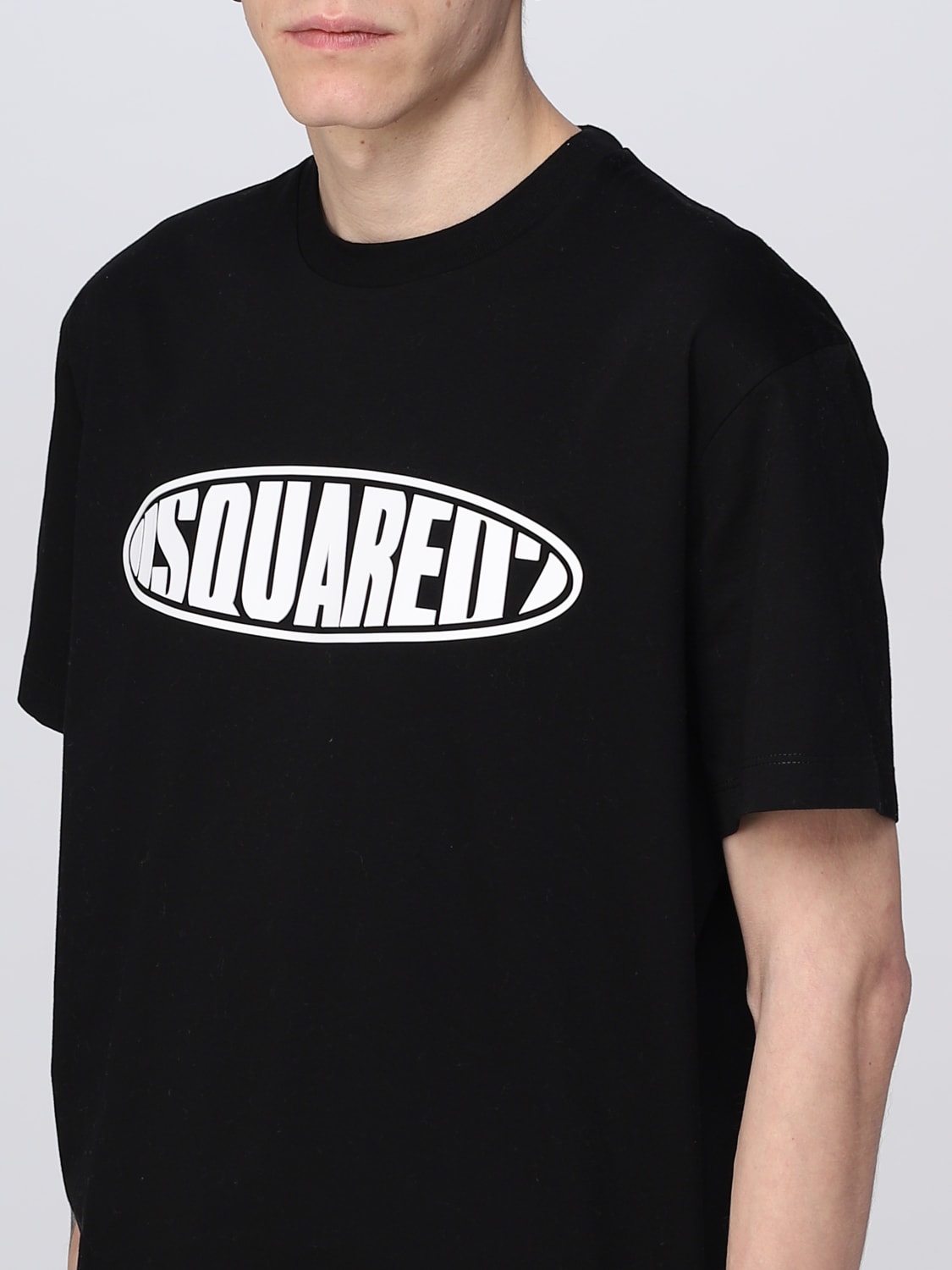 DSQUARED2 T-SHIRT: Dsquared2 T-shirt with logo print, Black - Img 4