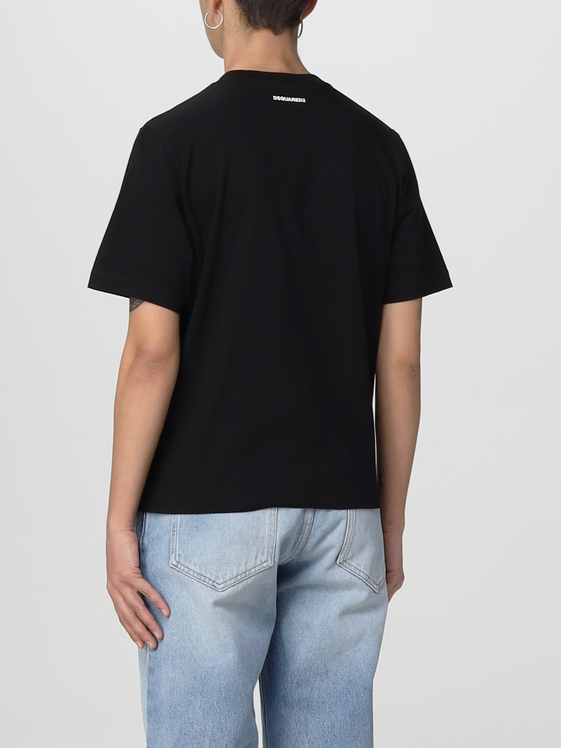 DSQUARED2 T-SHIRT: Dsquared2 cotton T-shirt, Black - Img 2