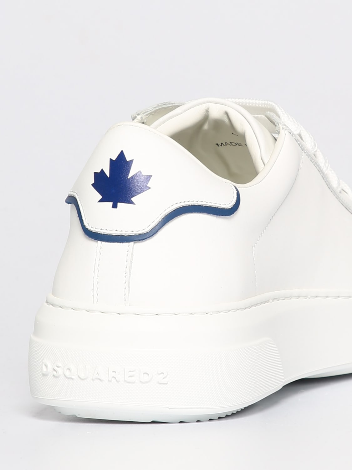 DSQUARED2 SNEAKERS: Dsquared2 Bumper sneakers in smooth leather, White - Img 3