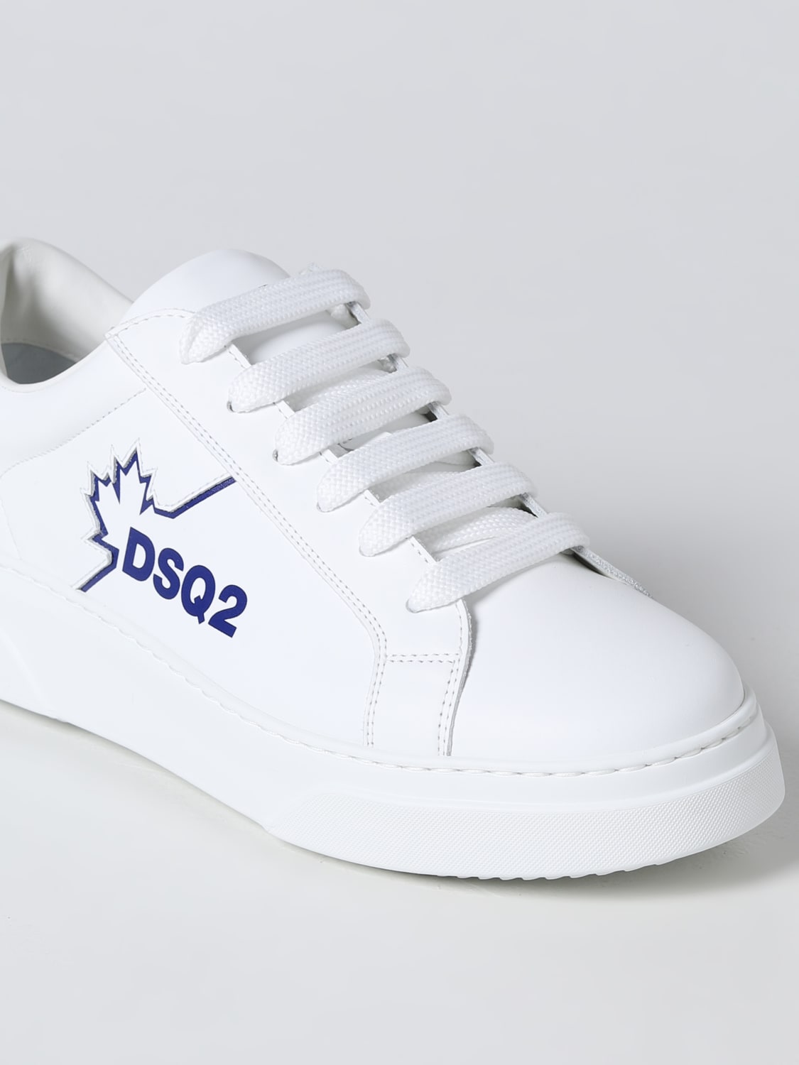 DSQUARED2 SNEAKERS: Dsquared2 Bumper sneakers in smooth leather, White - Img 4