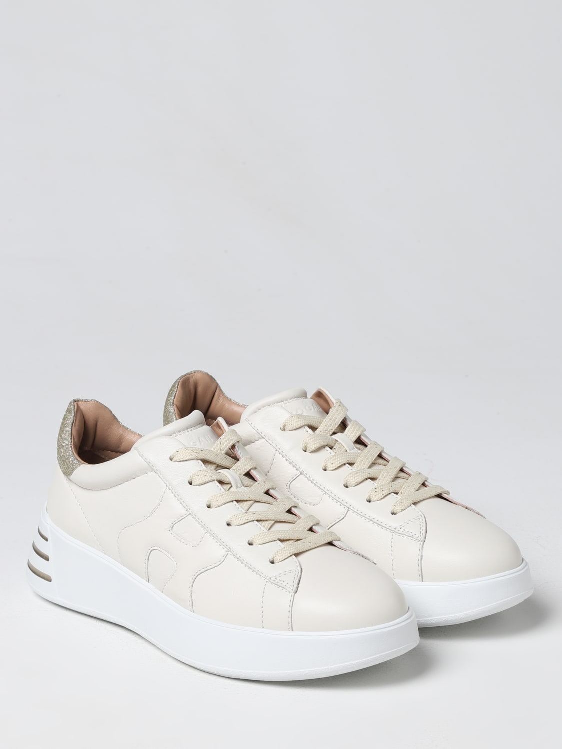 HOGAN SNEAKERS: Sneakers H564 Hogan in pelle, Beige - Img 2