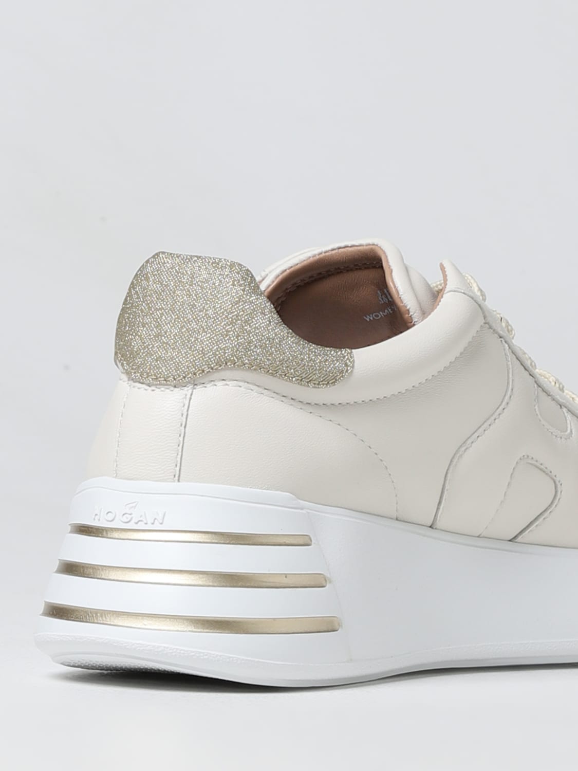 HOGAN SNEAKERS: Sneakers H564 Hogan in pelle, Beige - Img 3