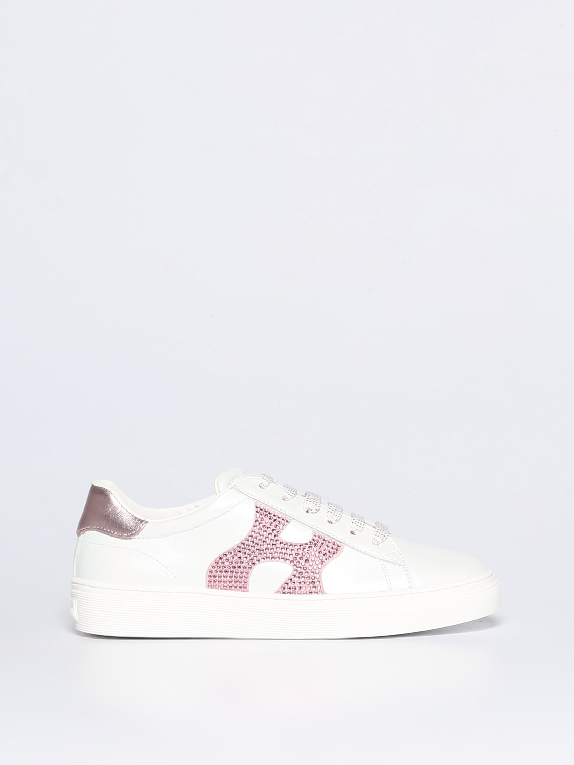 Hogan Outlet Sneakers J340 Junior in pelle Bianco Sneakers Hogan HXC3400EU30QB4746T online su GIGLIO.COM