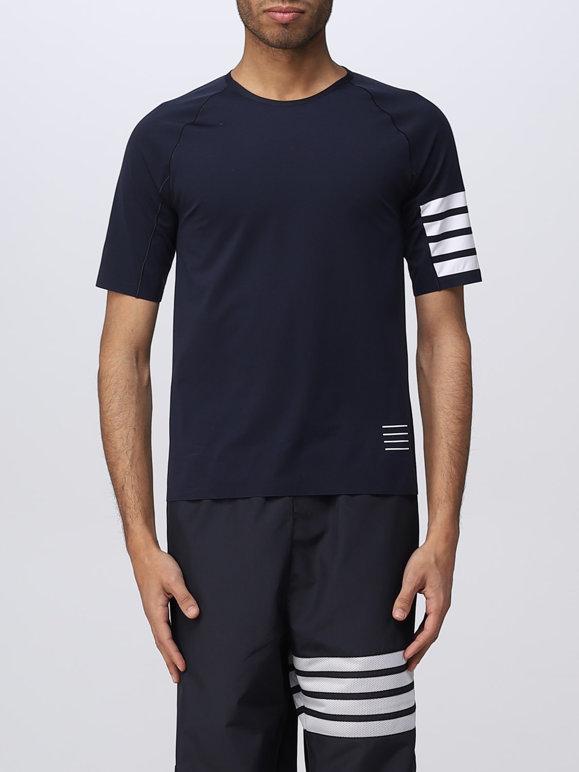 Giglio T-shirt basic Thom Browne con bande a righe