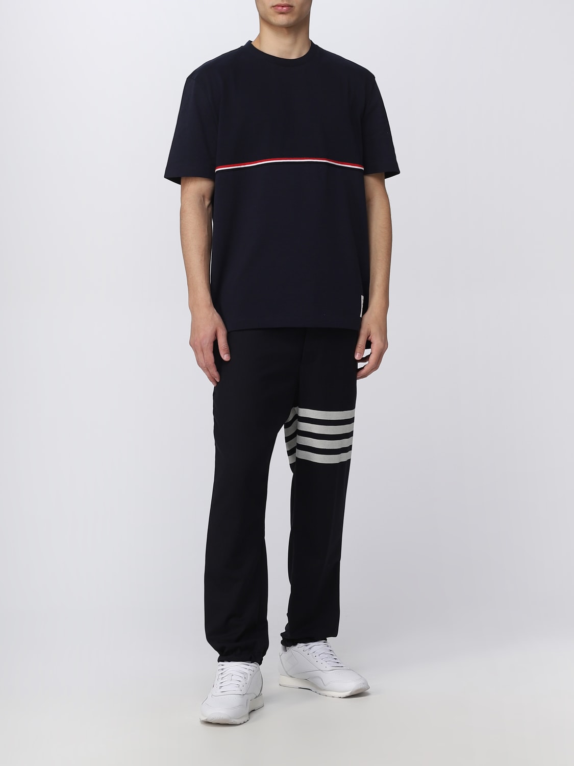 Thom Browne Outlet: cotton t-shirt - Blue | Thom Browne t