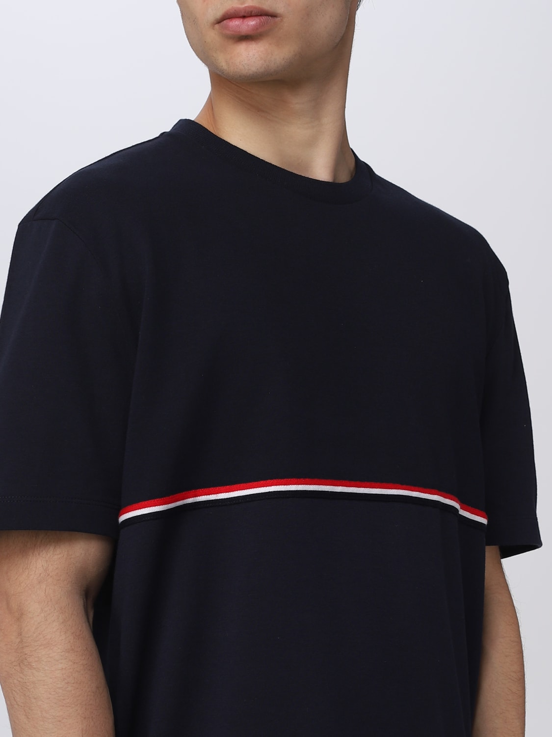 Tシャツ・カットソー THOM BROWNE Men T Shirts MJS221A BLUE Thom Browne Outlet: cotton t-shirt - Blue | Thom Browne t