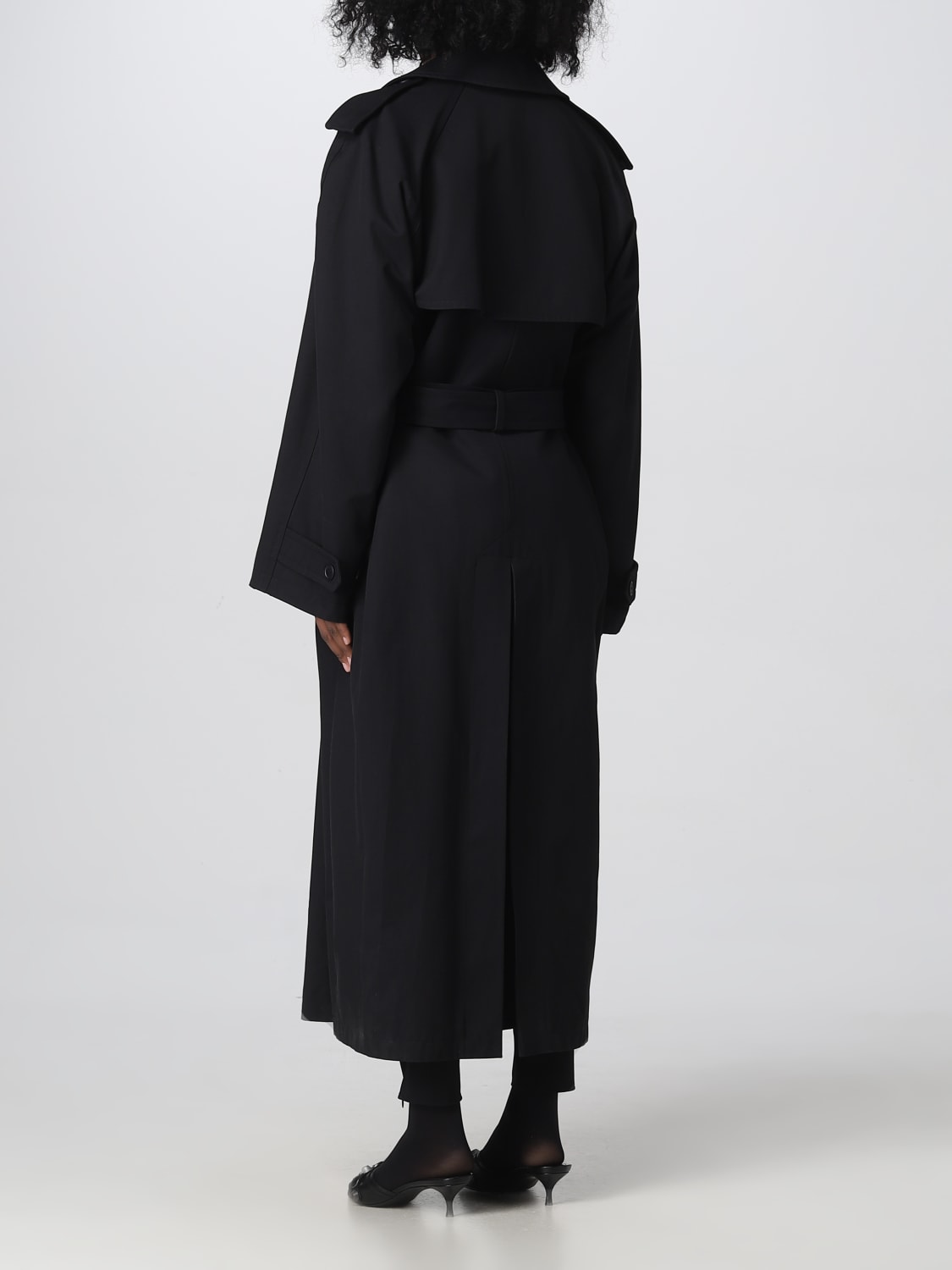 BALENCIAGA TRENCH: Trench Balenciaga in misto lana, Nero - Img 3