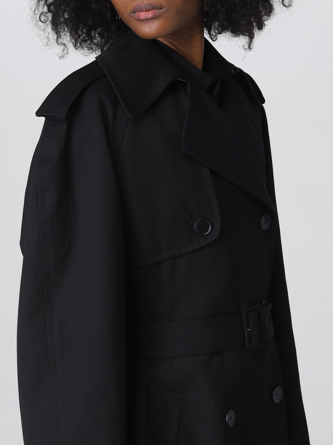 BALENCIAGA TRENCH: Trench Balenciaga in misto lana, Nero - Img 5