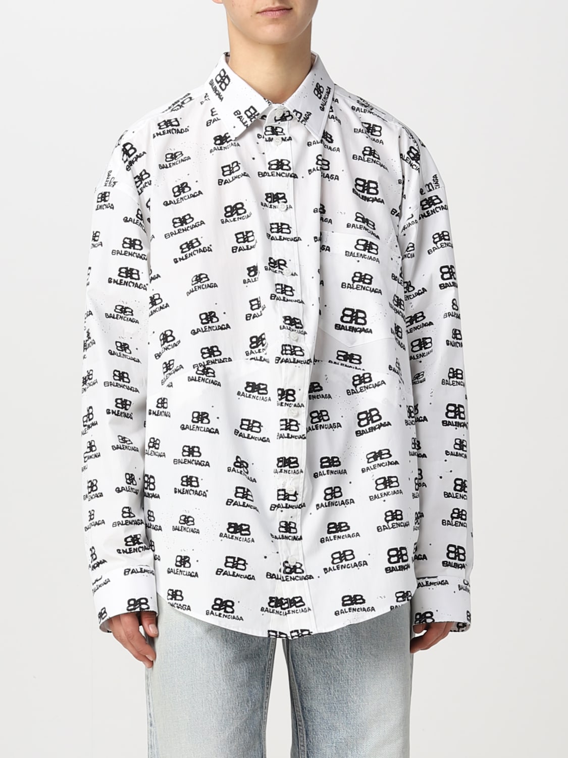 Balenciaga shirt in printed cotton