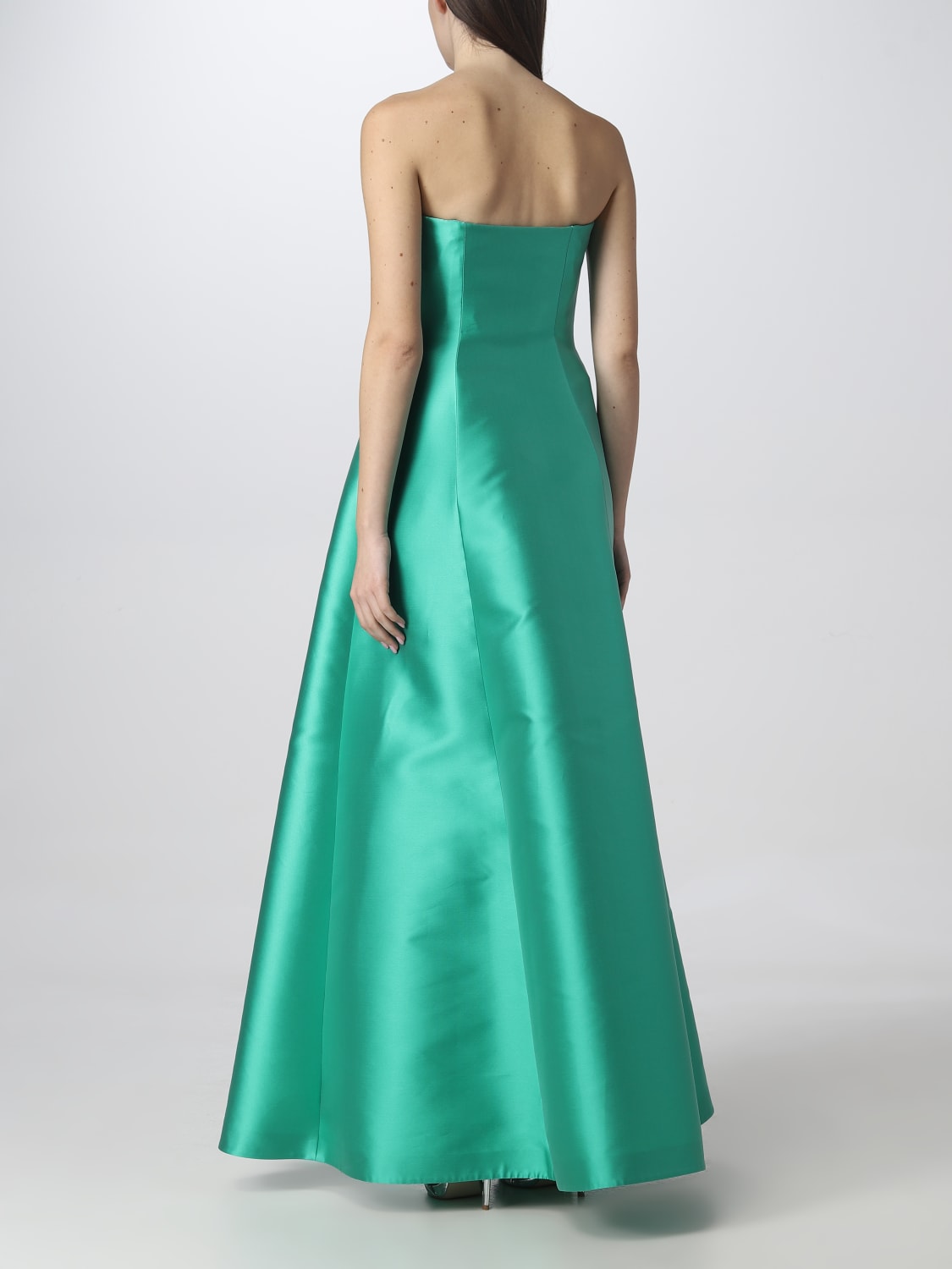 ALBERTA FERRETTI ABITO: Abito Alberta Ferretti in mikado, Verde - Img 2