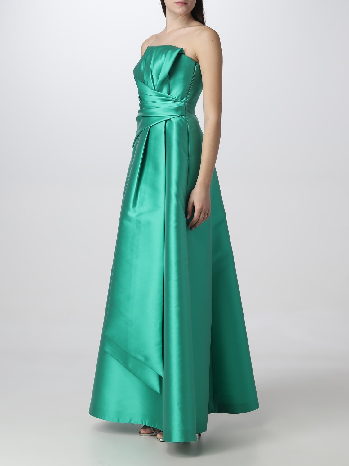 ALBERTA FERRETTI ABITO: Abito Alberta Ferretti in mikado, Verde - Img 3