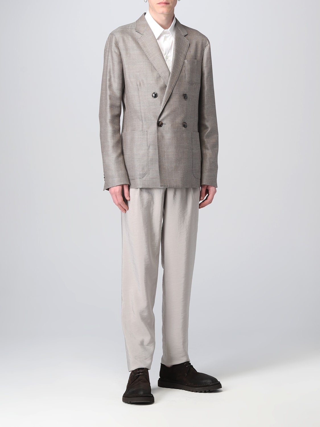 Giorgio Armani Outlet: Blazer men - Beige | Giorgio Armani
