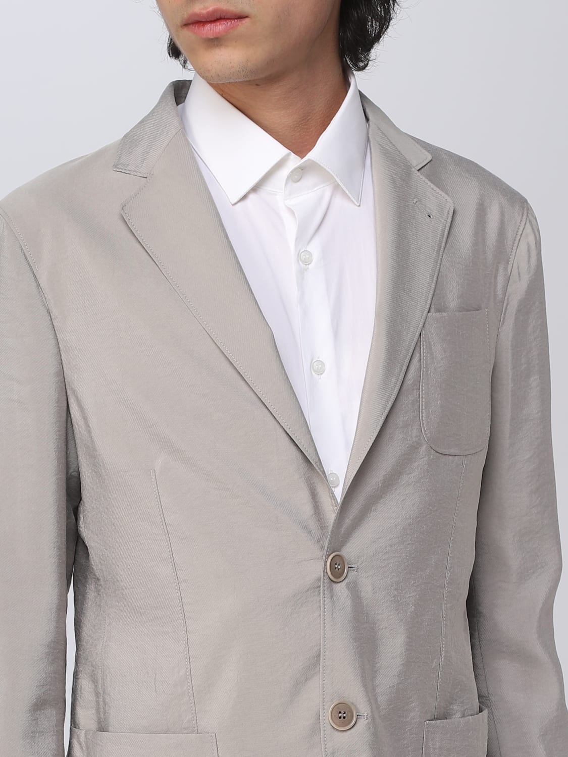 Giorgio Armani Outlet Blazer men Ice Giorgio Armani blazer 8WGGG02BT00Q7 online at GIGLIO.COM
