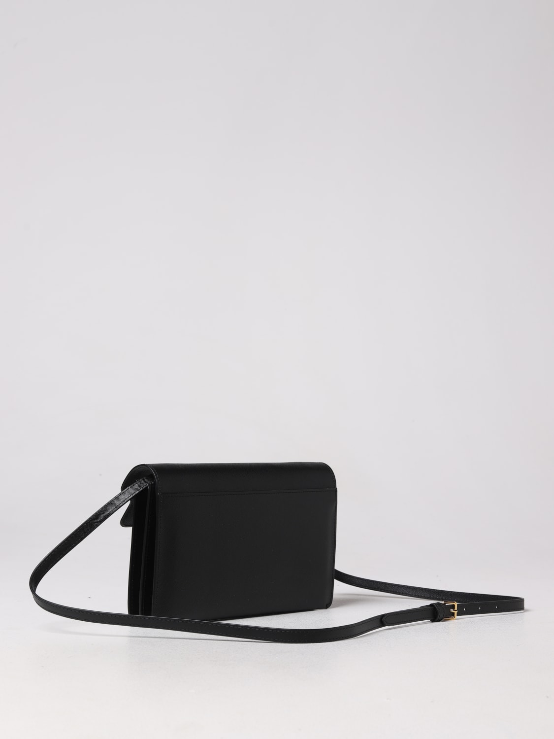 MARNI MINI BAG: Marni Trunk bag in saffiano leather, Black - Img 3