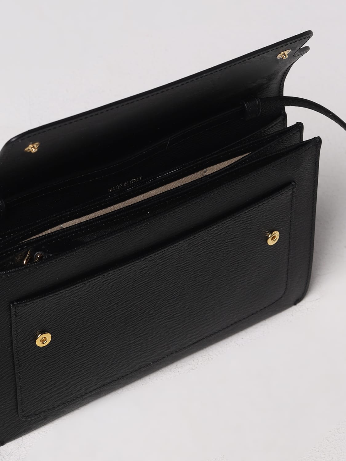 MARNI MINI BAG: Marni Trunk bag in saffiano leather, Black - Img 5
