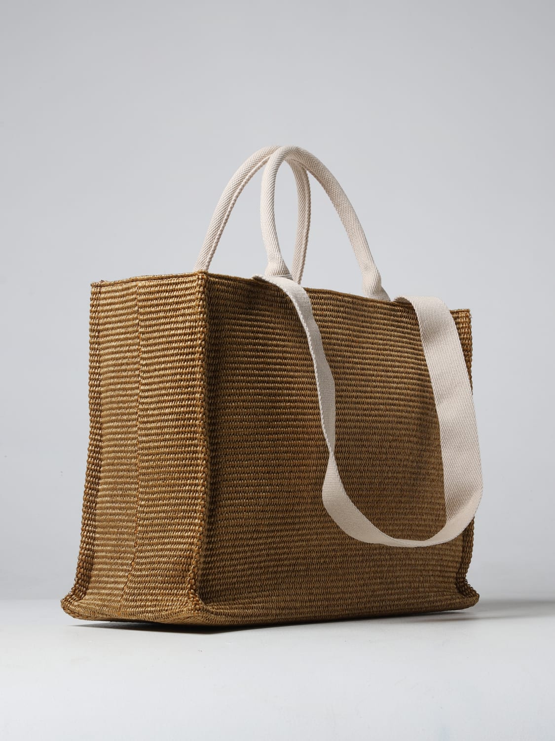 MARNI TOTE BAG: Marni bag in woven raffia, Natural - Img 2