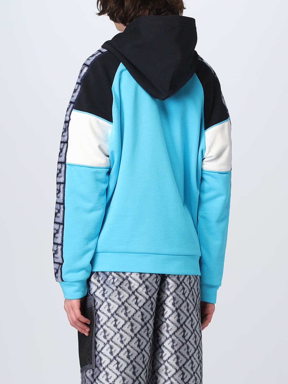 FENDI SWEATSHIRT: Fendi cotton sweatshirt, Gnawed Blue - Img 3