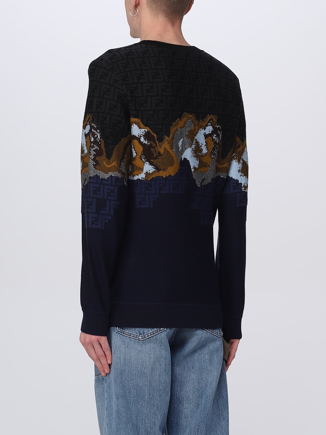 FENDI SWEATER: Fendi wool sweater, Black - Img 3