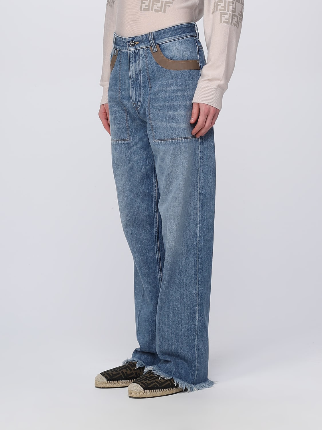 FENDI JEANS: Jeans herren Fendi, Denim - Img 4