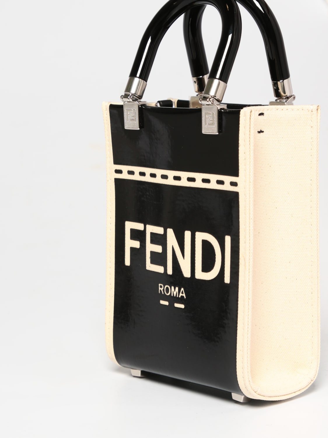 FENDI MINI SAC À MAIN: Sac porté épaule femme Fendi, Noir - Img 4