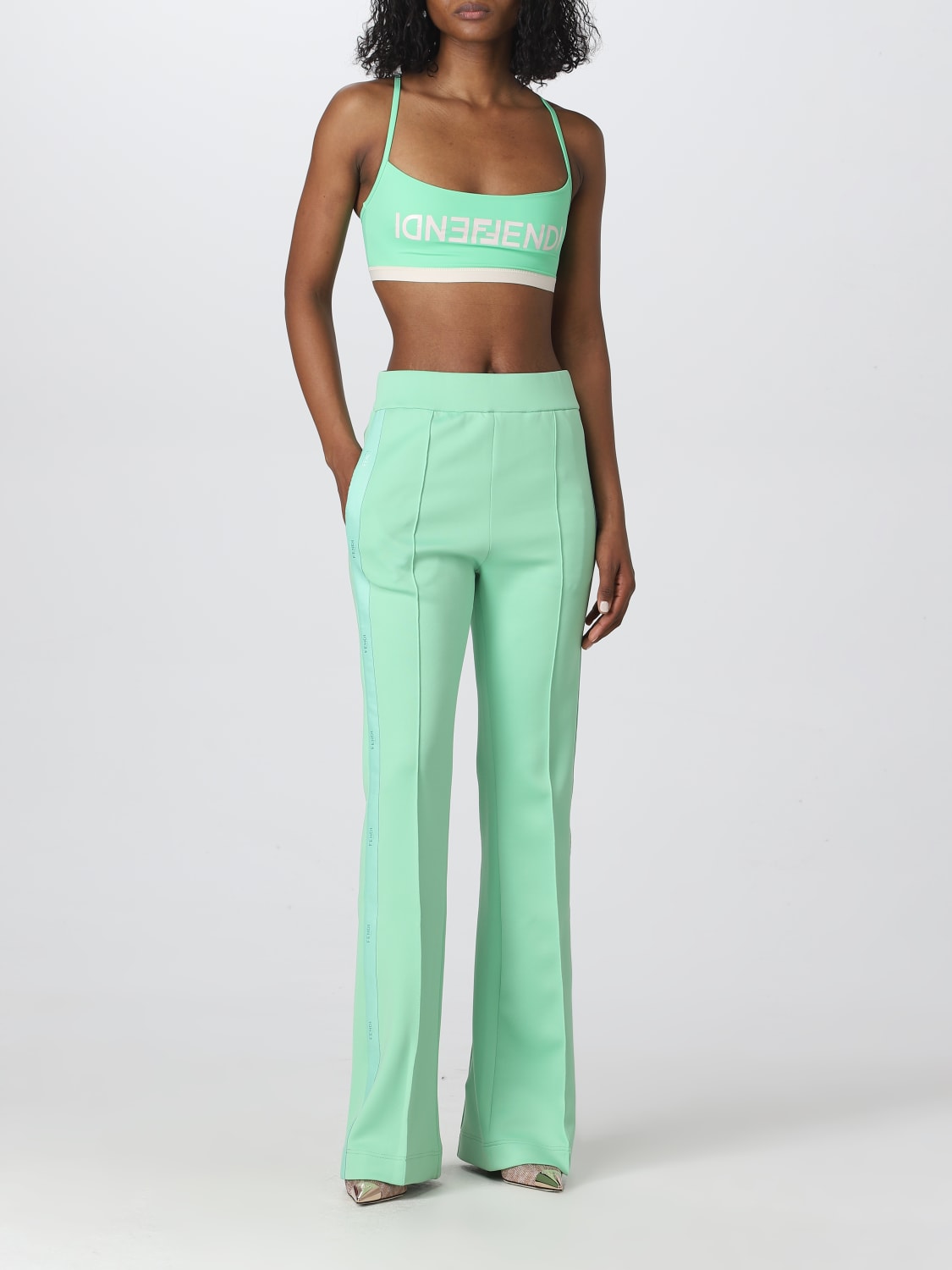 FENDI TOP: Top damen Fendi, Grün - Img 2