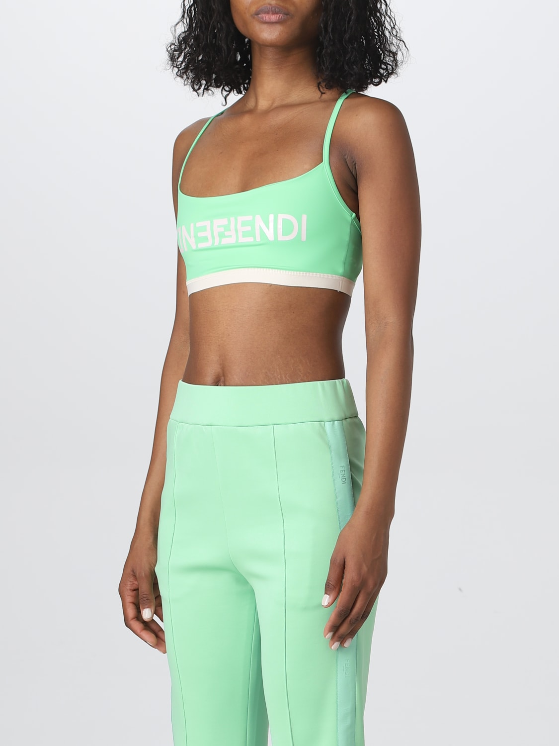 FENDI TOP: Top damen Fendi, Grün - Img 4