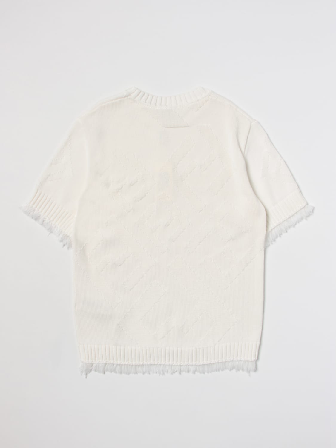 FENDI SWEATER: Fendi Kids cotton sweater, White - Img 2