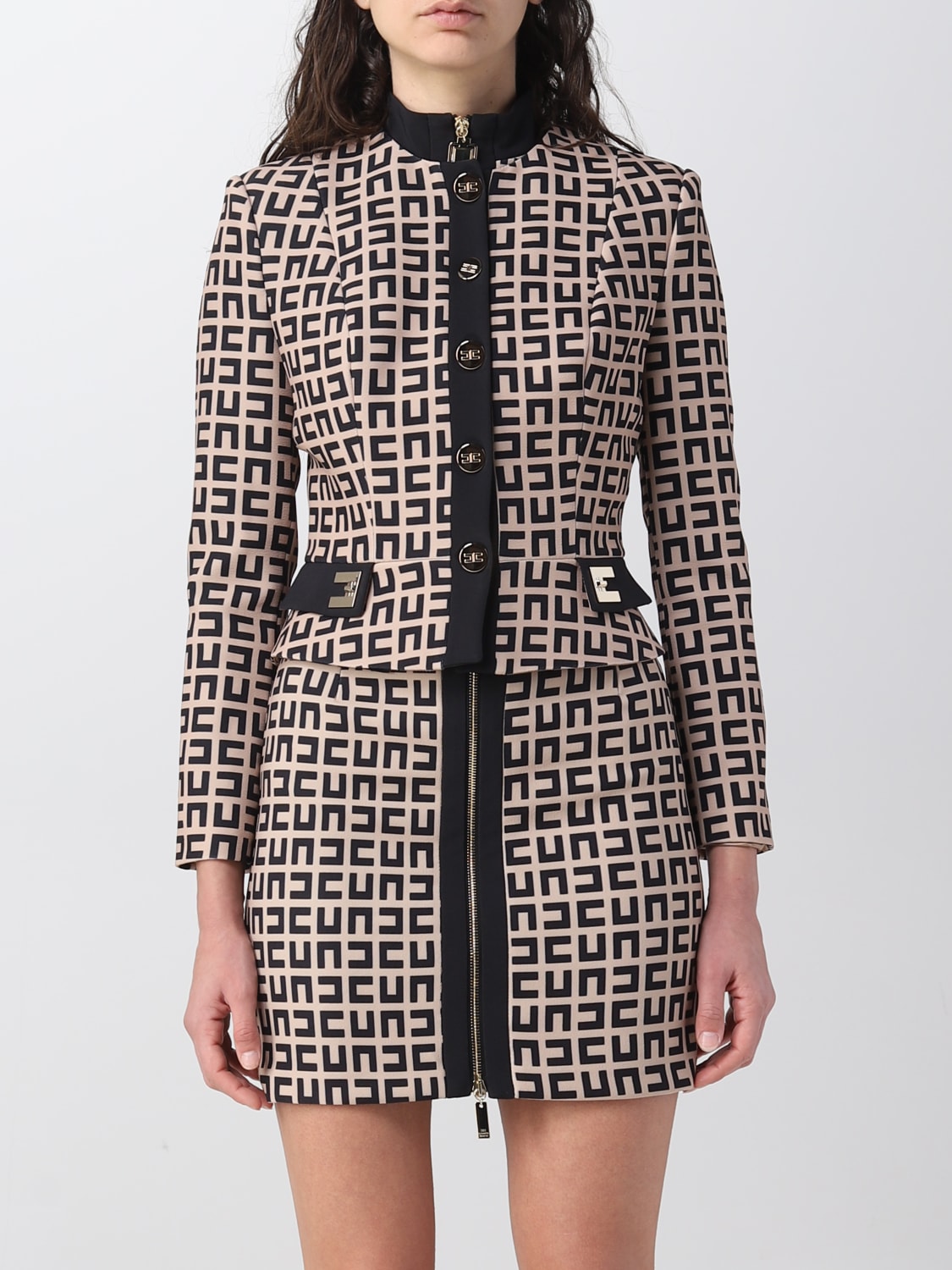 ELISABETTA FRANCHI JACKET: Elisabetta Franchi jacket, Beige - Img 1