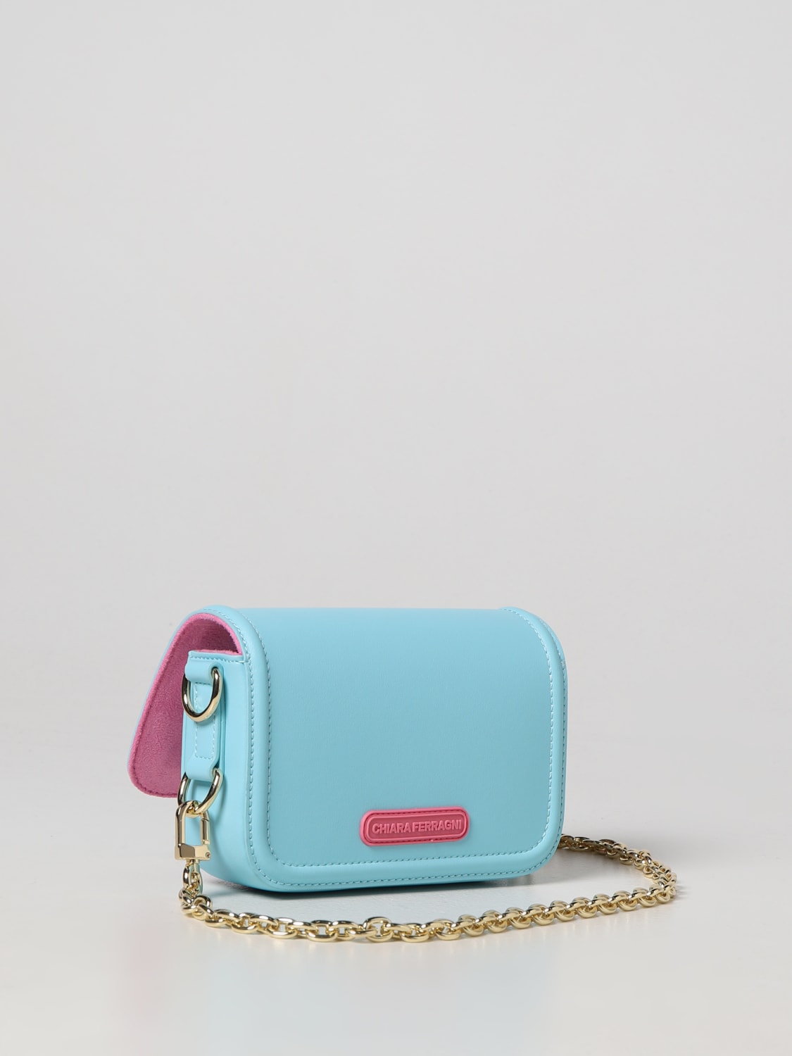 CHIARA FERRAGNI MINI BAG: Shoulder bag woman Chiara Ferragni, Gnawed Blue - Img 2