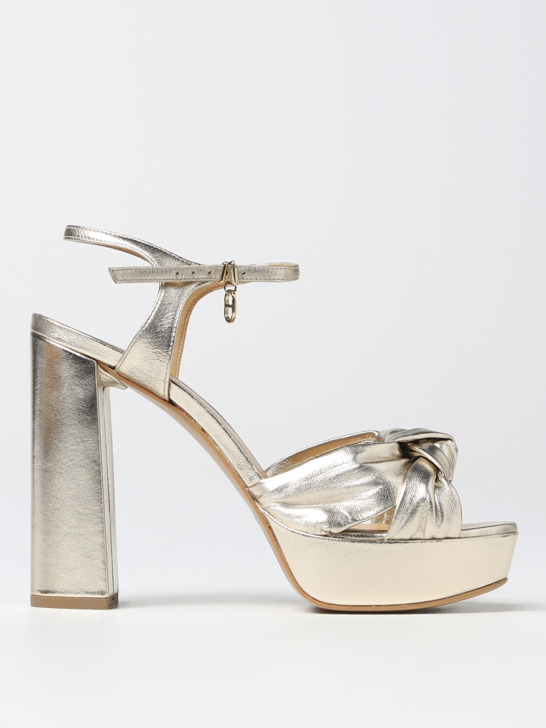 TWINSET HEELED SANDALS: Shoes woman Twinset, Gold - Img 1