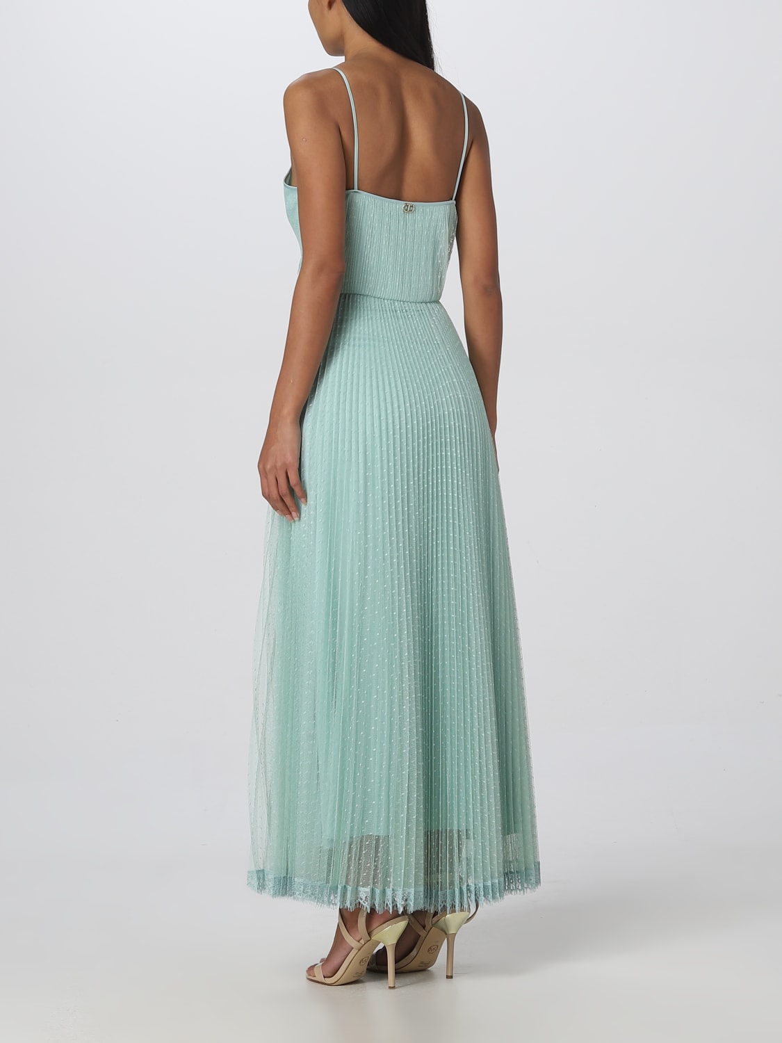 TWINSET DRESS: Twinset dress in plumetis tulle, Mint - Img 2